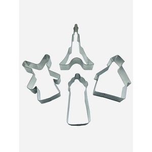 Travel Sightseeing Cookie Cutters Lot of 4 Eiffel Tower Windmill Lighthouse
